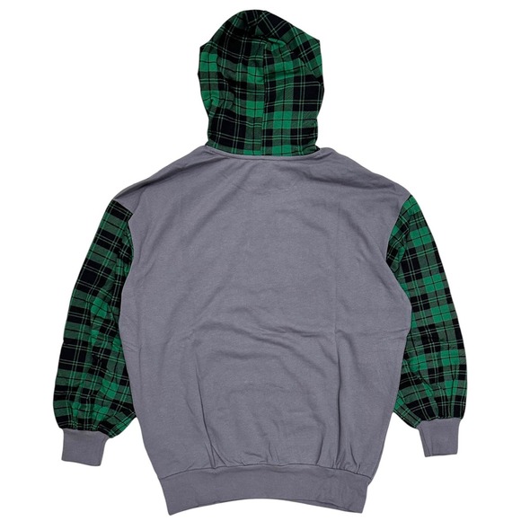 Disney Theme Park Men's Robin Hood & Little John Plaid Detail Hoodie Sweatshirt - Picture 2 of 4